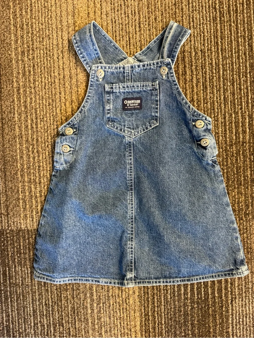 Oshkosh denim overall dress girls size 2-3
